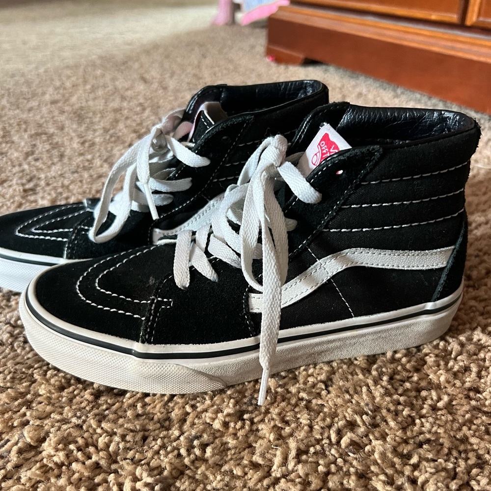 Kids Black High Top Vans